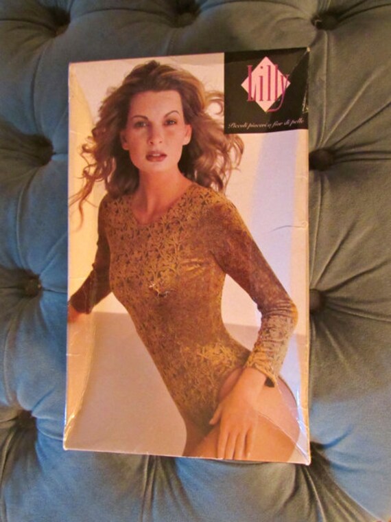 Vintage Italian bronze bodysuit, Italian leotard,