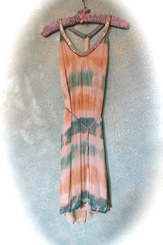 Vintage tie dye dress, party resort cruise harnes… - image 5