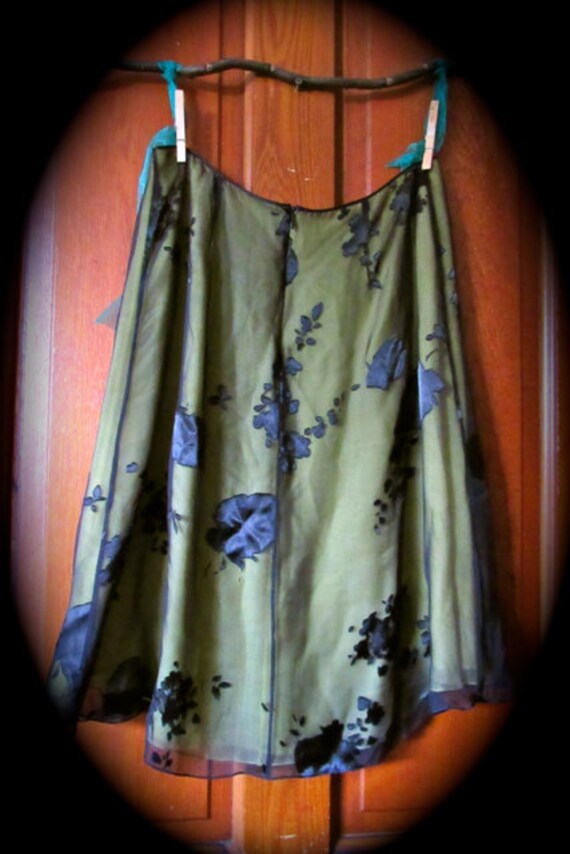 Vintage Neil Bieff silk skirt couture detailing s… - image 3