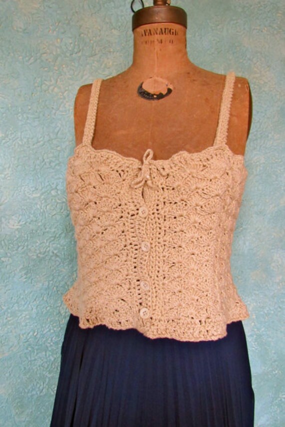 70s crochet top