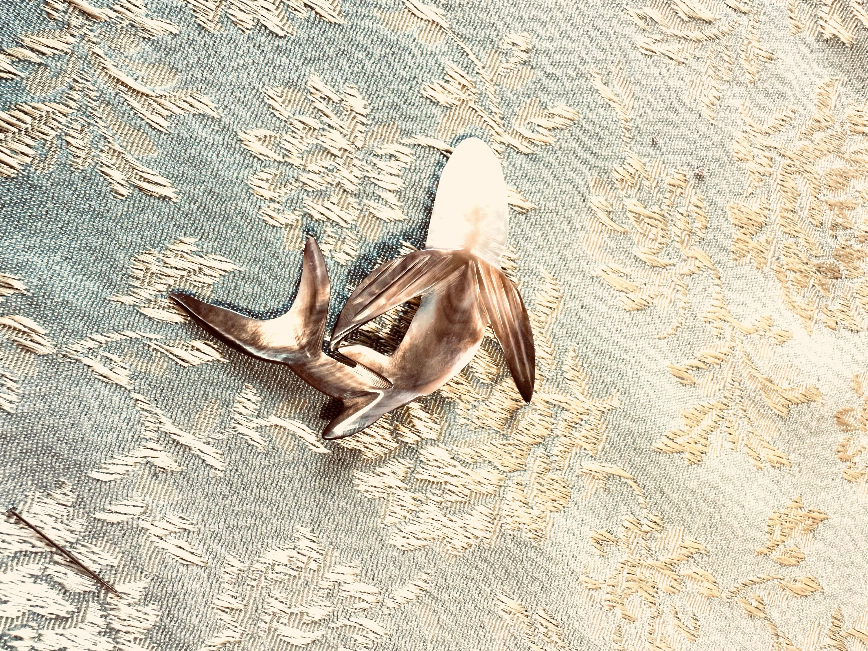 アンティークピンディッシュ Mother of Pearl Shell Vintage Hand