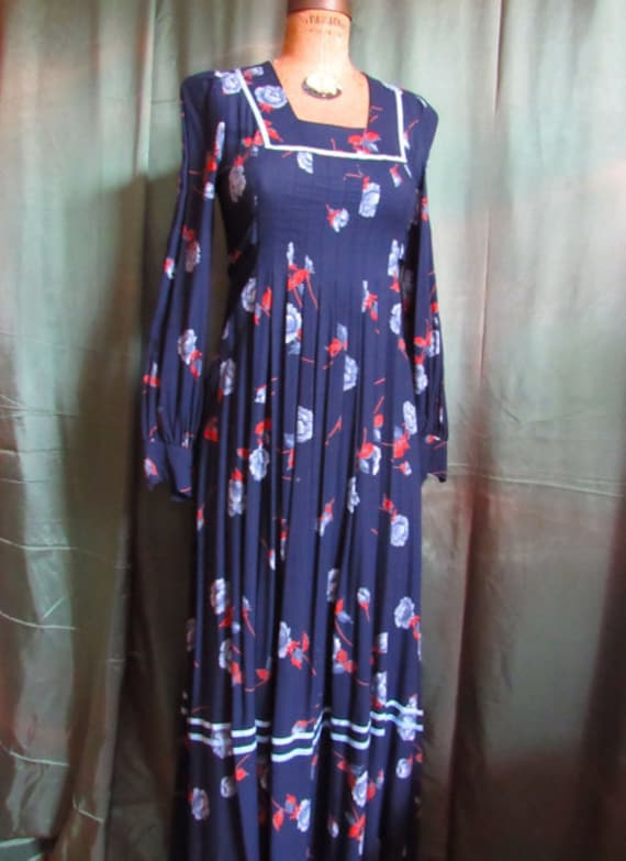 70s Mindy Malone prairie dress, authentic hippie m