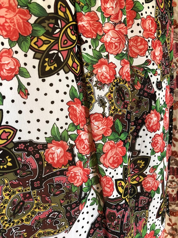 Vintage multi print blouse bohemian gypsy vibe bl… - image 6