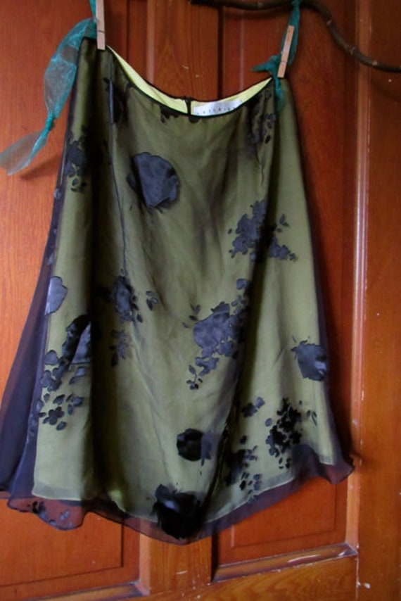 Vintage Neil Bieff silk skirt couture detailing s… - image 6