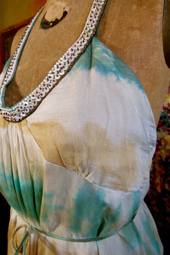 Vintage tie dye dress, party resort cruise harnes… - image 10