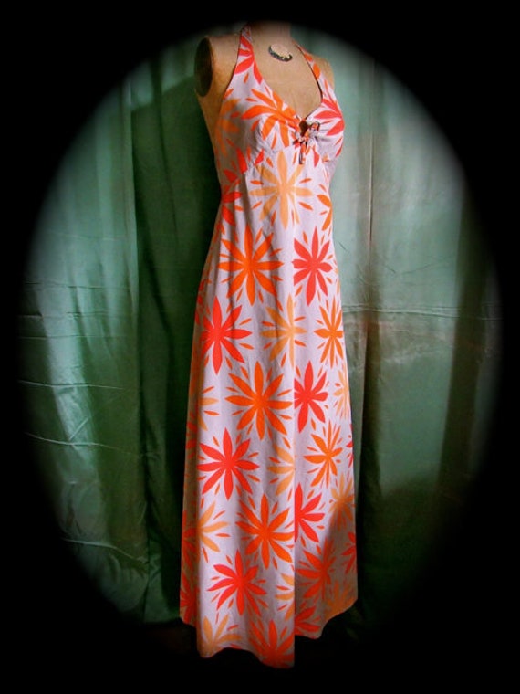 70s Bob Cunningham by Nellica Beitner halter dress