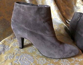 gray ankle boots