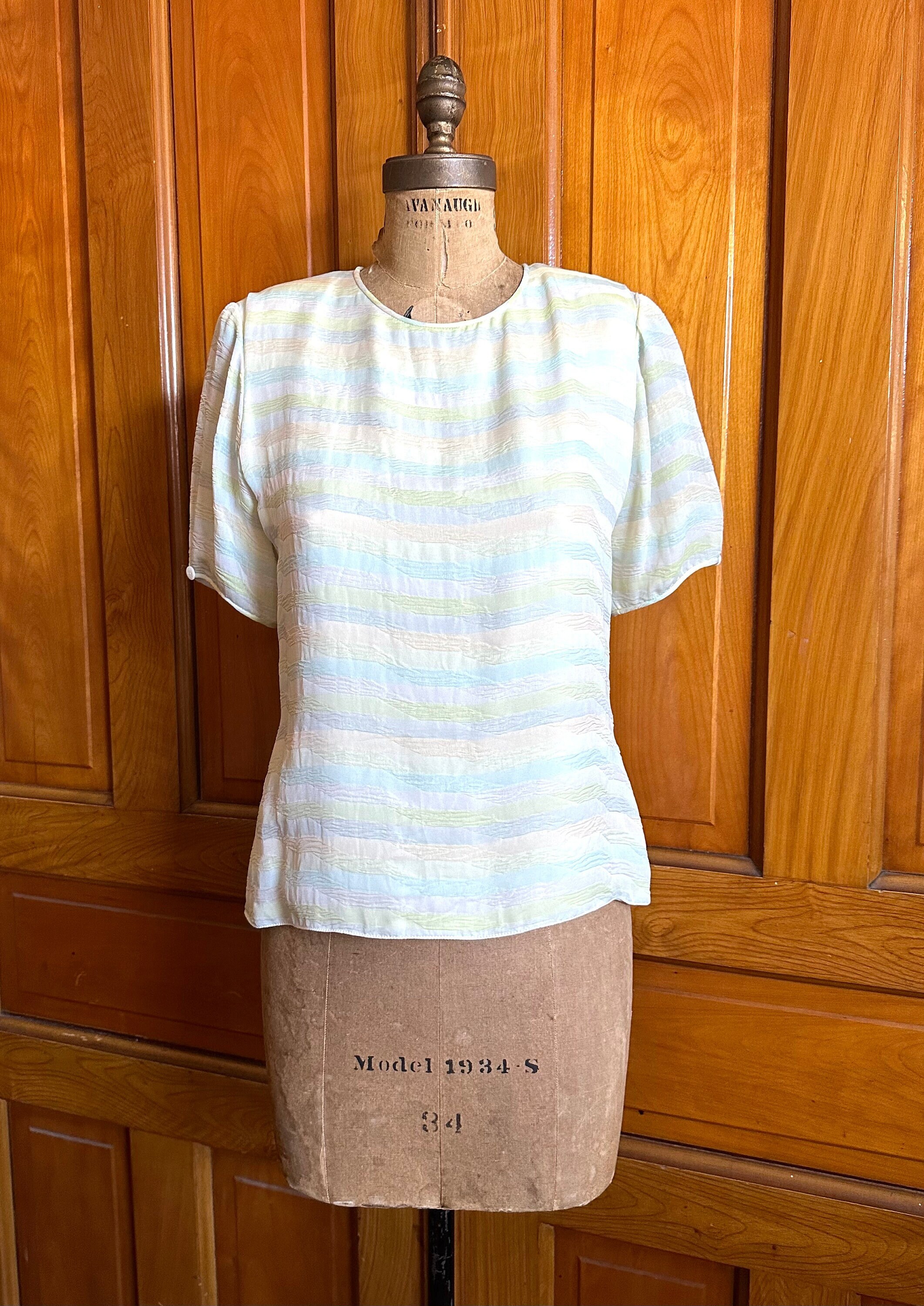 Vintage Silk Top by Peggy Jennings , 80s Couture - Etsy