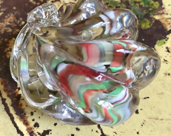 Vintage organic Murano paperweight attributed to Archimede Seguso swirls of color coffee table art light catcher or conversation starter