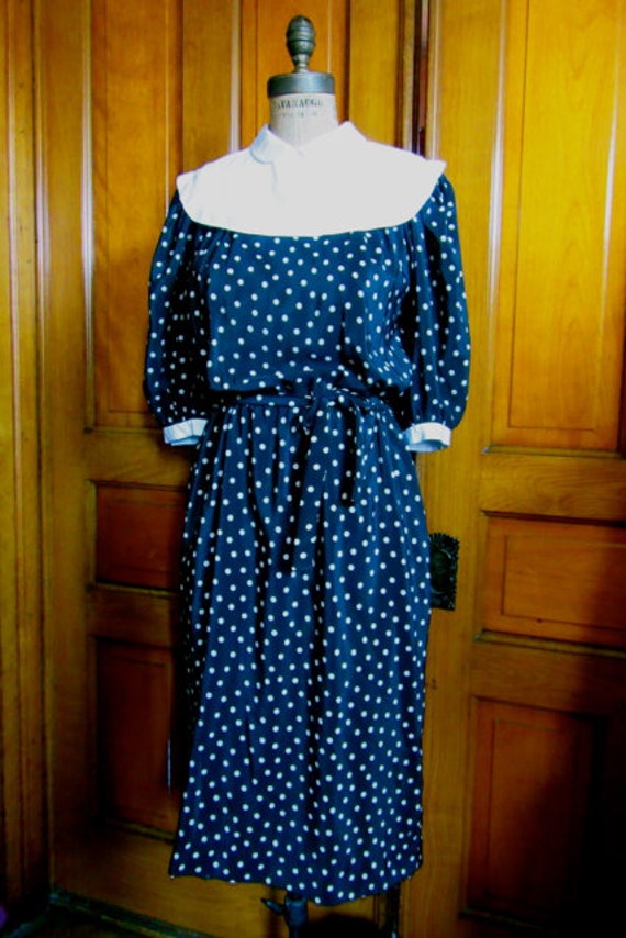 80s Nipon Boutique dress, Nipon polka dot dress, … - image 6