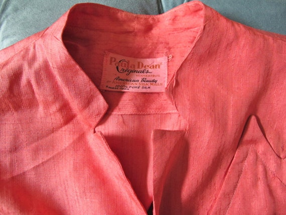 Vintage Jacket, 40s Silk Jacket,  Hand dyed and E… - image 3