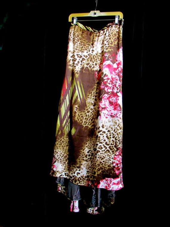 80s long silk skirt, evening skirt, silk skirt w t