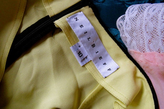 Vintage Neil Bieff silk skirt couture detailing s… - image 2