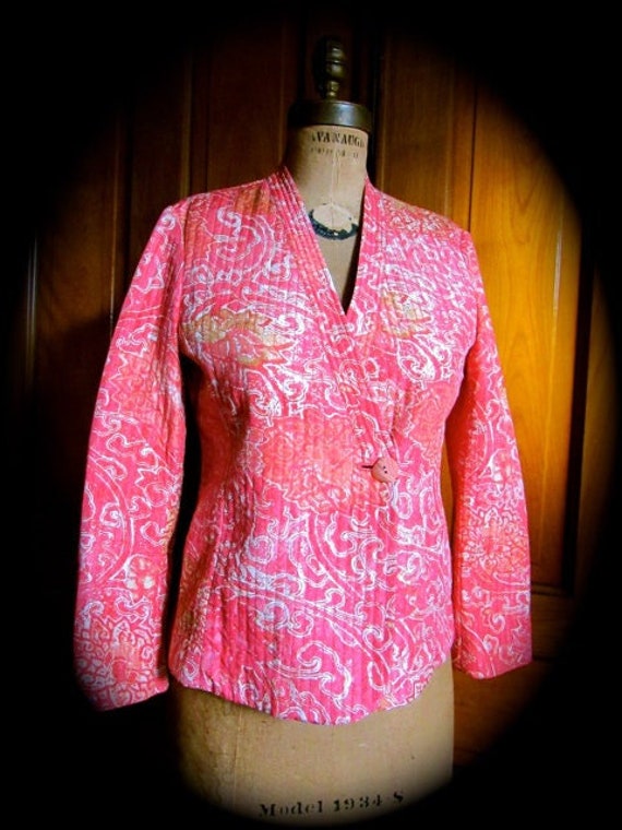 Vintage Sigrid Olsen silk paisley kimono blazer ja