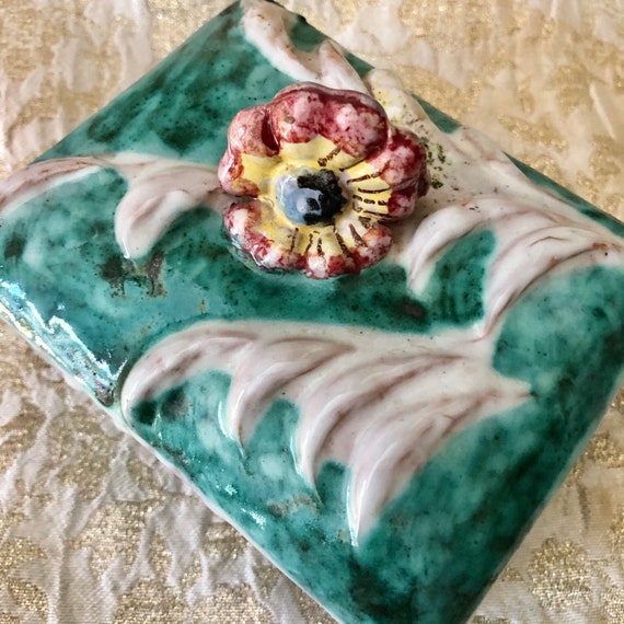Vintage Fratelli Fanciullacci FF Ceramic Trinket Box Mid Century