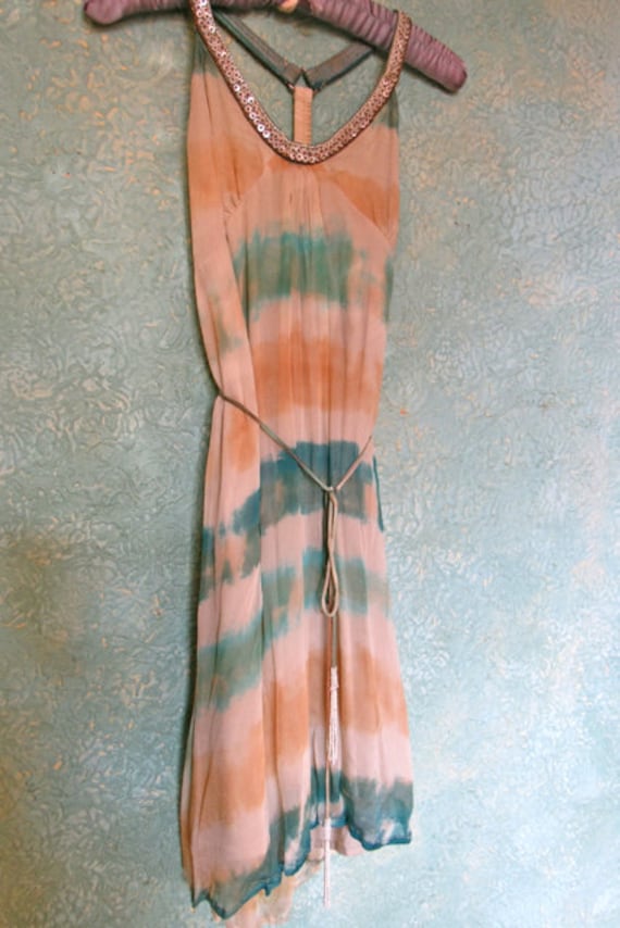 Vintage tie dye dress, party resort cruise harnes… - image 6