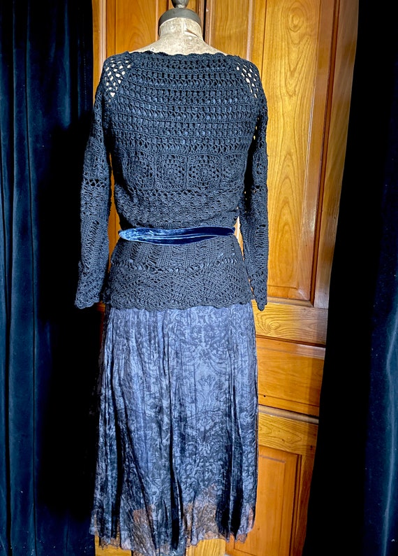 Vintage Noir Crochet Top (L) main image 0
