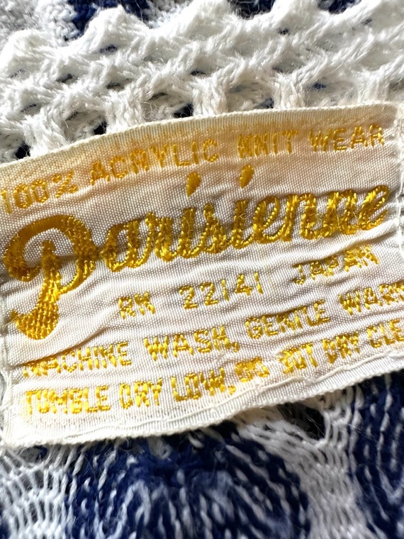 Vintage 50s acrylic knit cardigan faux Missoni kn… - image 6