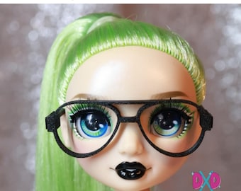 Custom Doll Glasses: Aviator, Square, Round Styles for Rainbow High and Smart Dolls