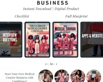 Medical Courier Business Startup Guide | Digital Download PDF | Delivery Service Plan & Checklist | Side Hustle Resource | Resell Rights