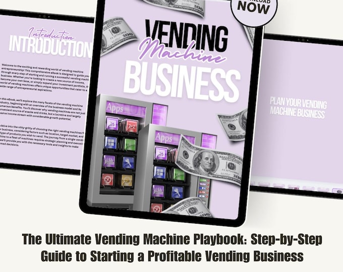 Vending Machine Business Playbook: Step-by-step Guide (MRR) (PDF) - Etsy