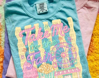 Take Me to the Fair Shirt, Carnival Ferris Wheel Graphic Tee, Summer Festival Cotton Shirt