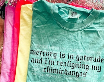 Mercury in Gatorade Shirt, Funny Astrology Chaotic Meme Tee