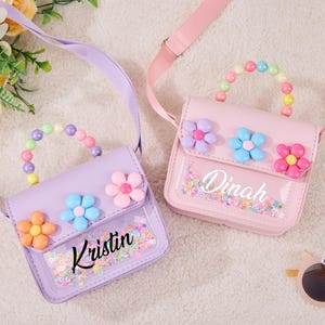 Personalized Handbag, Handbag Gift, Baby Shower Gifts, Children&#39;s handbags, Custom Gift for Flower Girl, Birthday Gift for Girl,Toddler Gift
