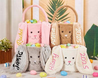 Personalized Easter Basket for Kids, Custom Name Easter Bunny Basket, Baby Name Basket, Easter Egg Hunt Basket, Easter bucket