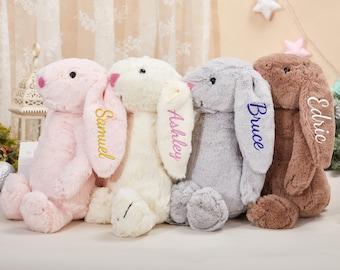 Personalized Plush Bunny Rabbit,Stuffed animal,Monogram Bunny Plush Toy,Baby Shower Gift,Easter gifts for Kid,Nursery Decor,Baby gift
