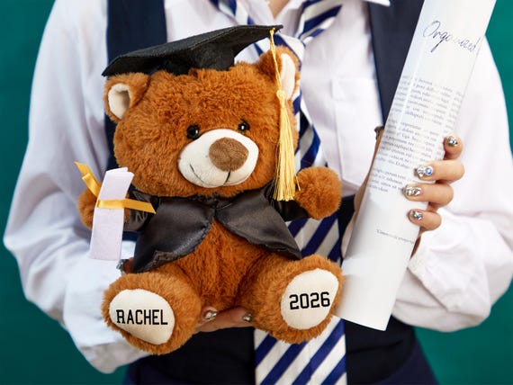 Custom Graduation Teddy Bear 2026 Graduation Gifts Gifts for Graduates Preschool Graduation Gifts Grad Bear Pre-K Gifted Graduation Keepsake