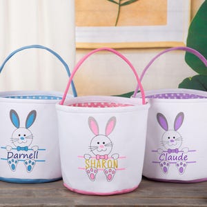 Personalisierter Osterkorb, Benutzerdefinierte Osterhaseneimer, Kinder-Osternkorb, Osterkorb mit Namen, Ostergeschenke Tasche, Ostern-Kindergeschenk