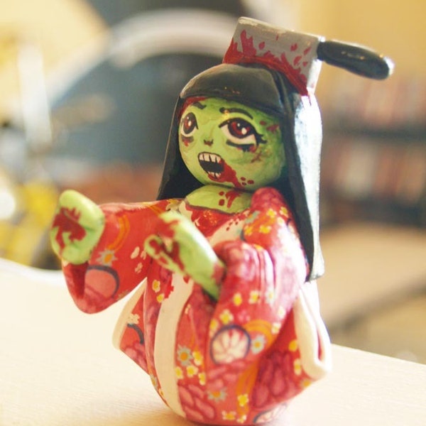 Lil Zombie Kokeshi Doll