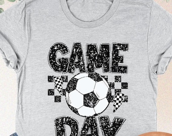 Soccer Game Day Shirt, Soccer Mom Shirt, Soccer Ball Shirt, Soccer Season Tee, Soccer Player Shirt, Soccer Lover Gift, Checkered Soccer Tee