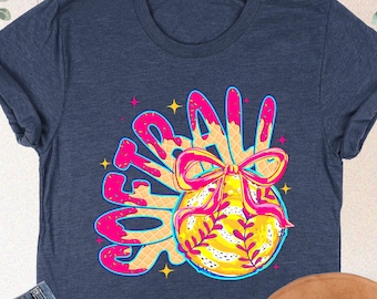 Coquette Softball Shirt, Softball Tee, Softball Season Shirt, Softball Girl Shirt, Softball Fan Shirt, Softball Mom Gift, Game Day Softball