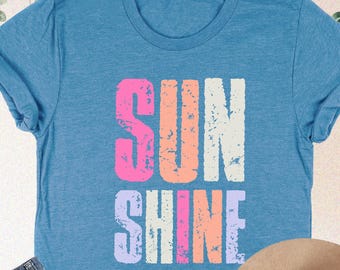 Sunshine Shirt, Summer Sunshine Tee, Hello Sunshine T-Shirt, Summer Vacation Shirt, Beach Trip Shirt, Girls Summer Shirts, Workout Shirts