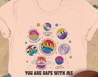 You Are Safe With Me Pride Shirt, Lgbt Pride Shirt, LGBT Friendly Shirt, Pride Month Tee, LGBT Rainbow Tshirt, LGBT Support, Gay Pride Tee