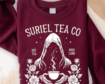 Suriel Tea Co Sweatshirt, A Court Of Thorns And Roses Hoodie, Bookish Sweater, Acotar Book Hoodie, Book Club Sweatshirt, Sarah J Maas Gifts