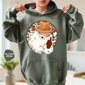 Cowboy Santa Western Christmas Hoodie, Western Santa Hoodie, Christmas Santa Sweatshirt, Howdy Santa Claus Sweatshirt, Cute Santa Sweatshirt