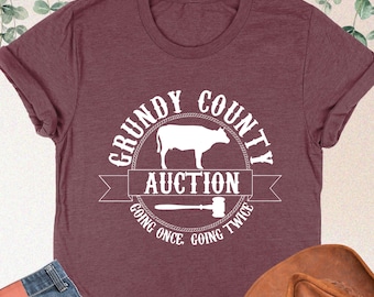 Grundy County Auction Shirt, Western Music Shirt, Country Concert Shirt, Cowgirl Gift, Country Music Song, Cute Western Tshirt, Rodeo Shirt