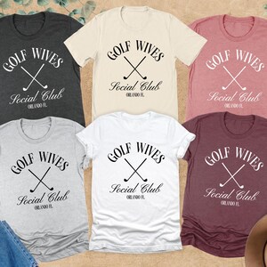 Golf Wives Social Club Shirt, Custom Golf Shirt, Shirt For Golfer Wife, Matching Wife Shirt, Abandoned Golf Wives, Golf Club,Ladies Golf Tee