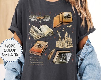 Comfort Colors®Fourth Wing Series Shirt, Basgiath War College Shirt,Dragon Rider Tee,  Fantasy Book Shirt,Book Merch Gift,Violet Sorrengail