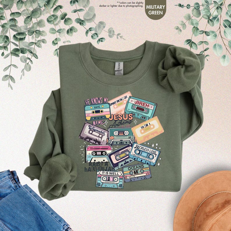 Jesus Anthems Shirt, Jesus Cassette Shirt, Christian Song Shirt, Jesus Lover Shirt, Faith Christian Shirt, Trendy Christian Shirt, Boho Tee image 4