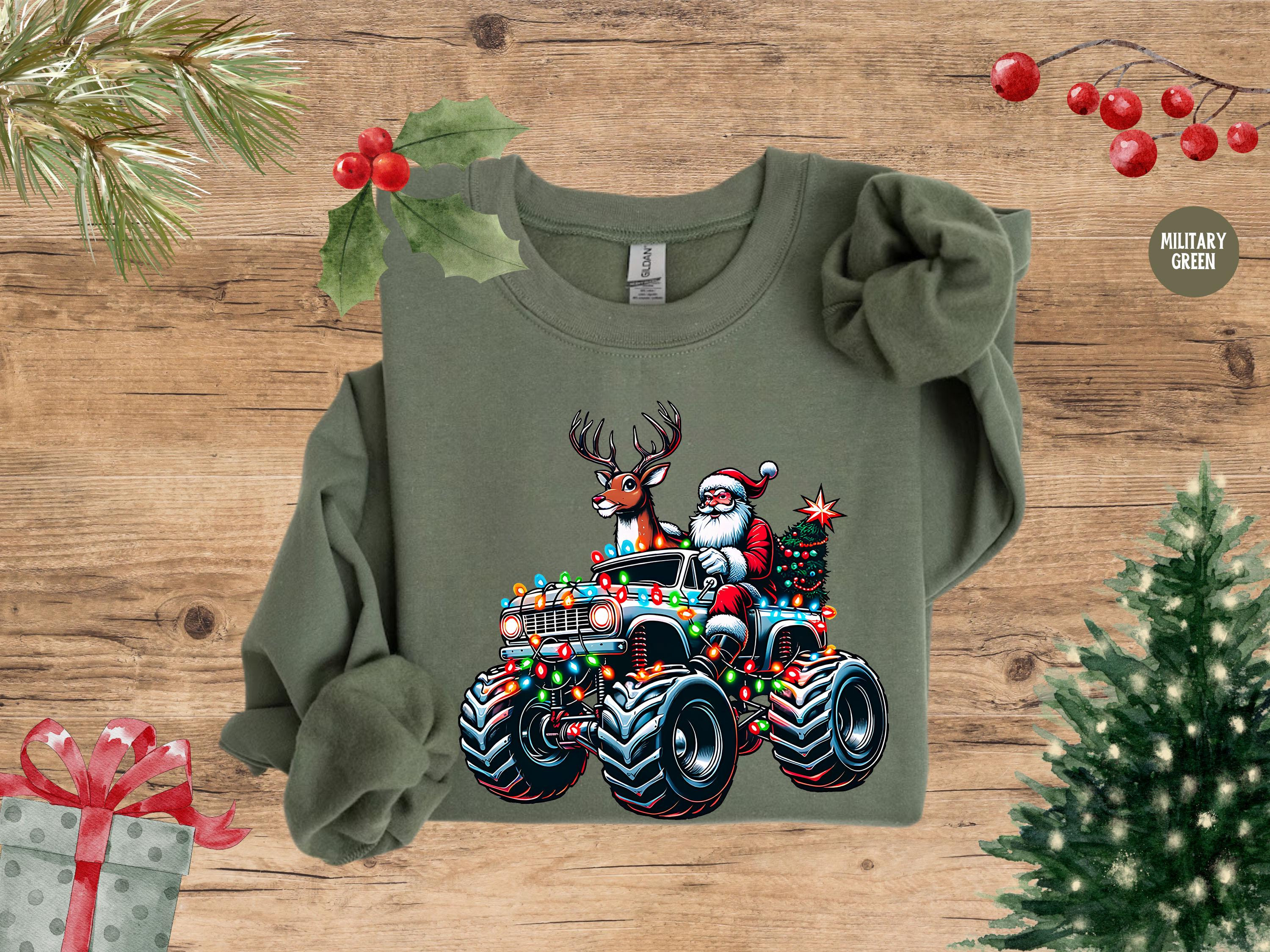 Monster Truck Christmas Sweater
