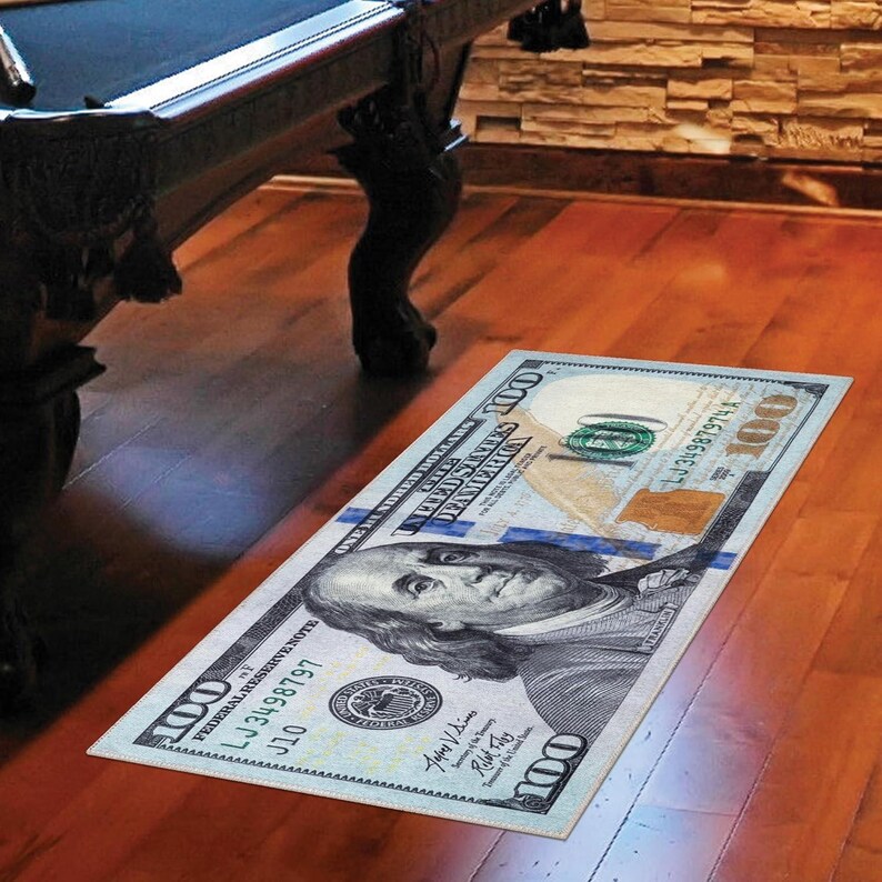 100 Dollar Bill Rug - Money Runner Rug for Living Room, Kitchen ...