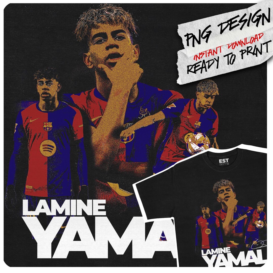 Yamal Rasmlar Lamine Yamal PNG – Printable Football Art – Young Spanish Soccer Star ...