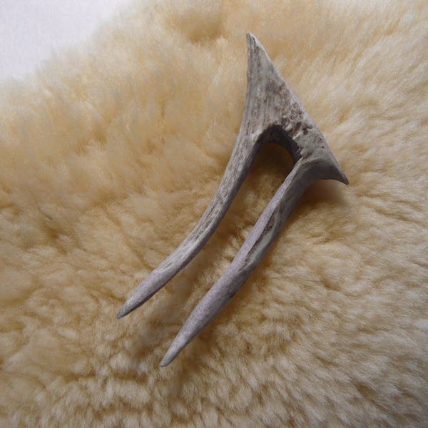 Elk Antler Hair Fork Comb Stick Pick   #98