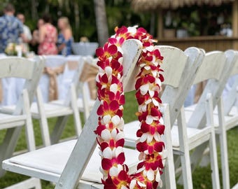 Sunset Orchid Lei – Fresh Dendrobium Hawaiian Lei for Graduation & Wedding