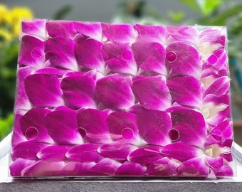 50 Fresh Purple Thai Orchid Blooms (No Stems) | Dendrobium Flowers for Events, Decor & Cocktails