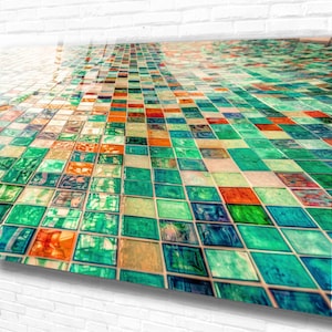 Colorful Tempered Glass Wall Art Abstract ,Panoramic wall Art,Extra large Wall Art,houeswarming gift,Office gift,Modern Wall hanging